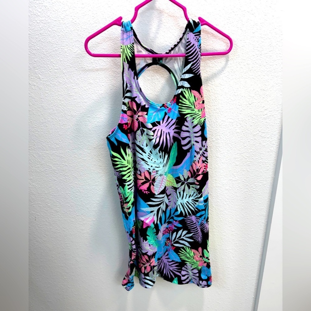 Art Class Tropical Print Racerback Dress (Size M 7/8) - Picture 1 of 3